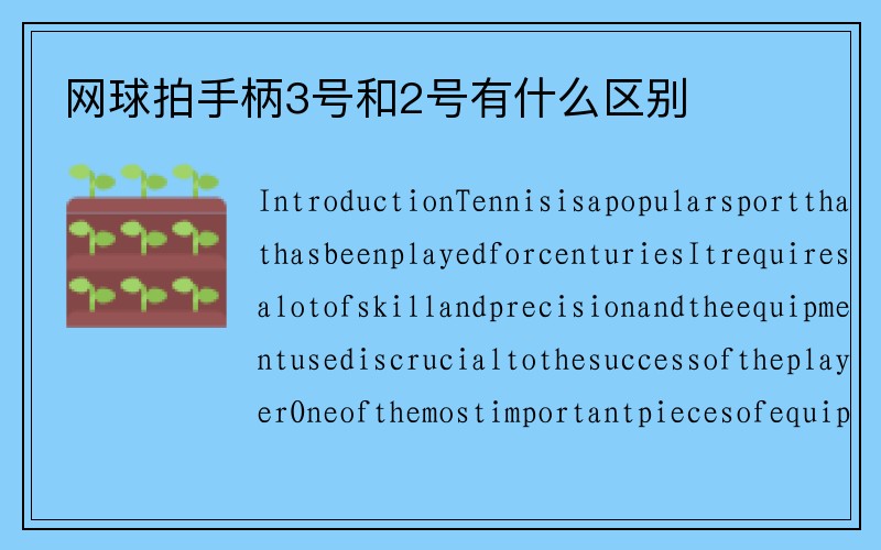 网球拍手柄3号和2号有什么区别